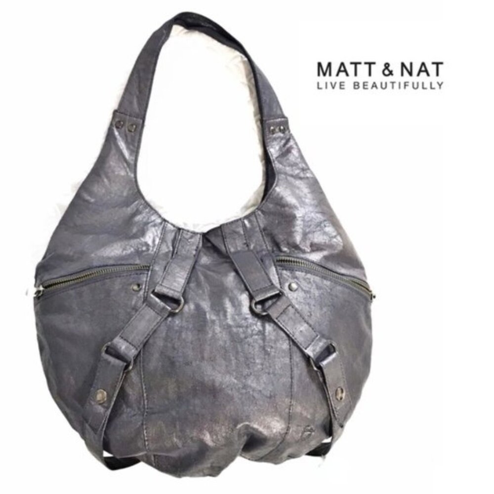 Matt  Nat Gray Japanese Paper Vegan Textured bag